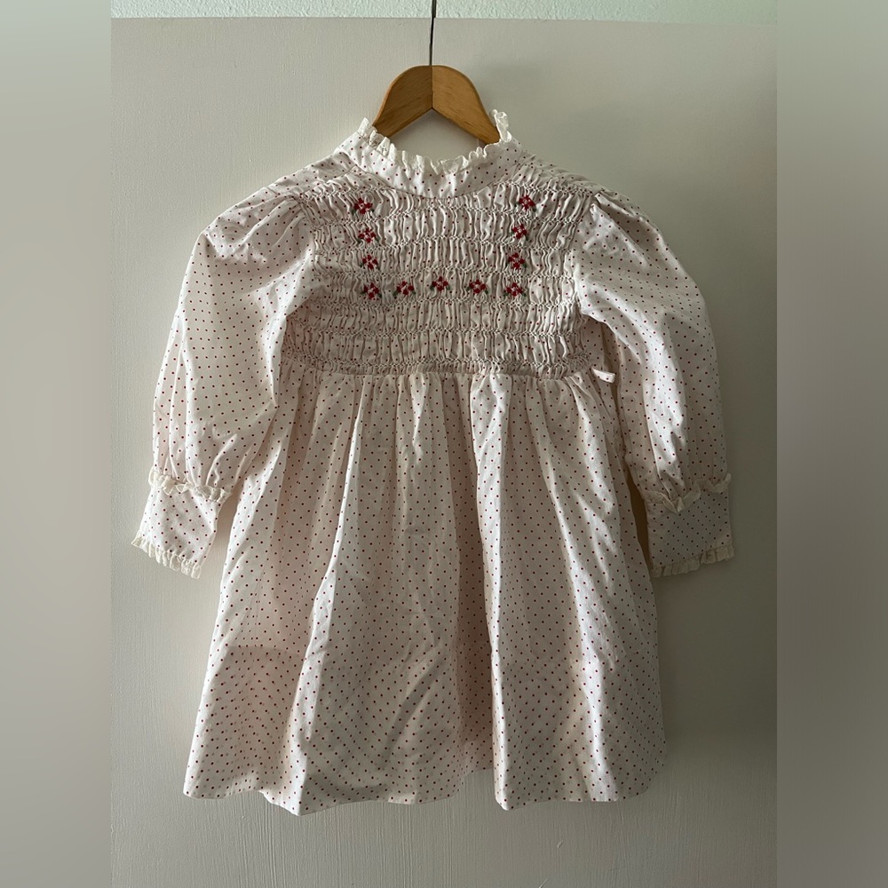 Girls 70’s smocked dress
